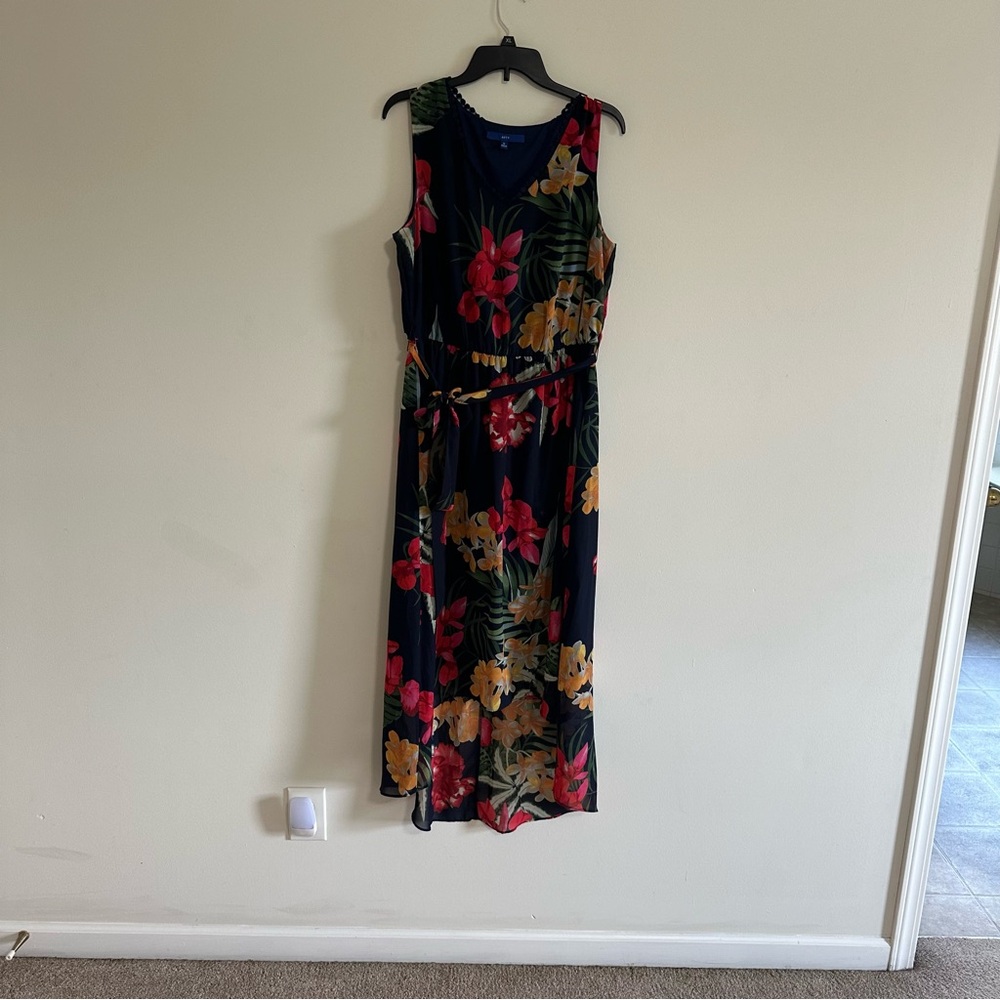 Navy floral Dress